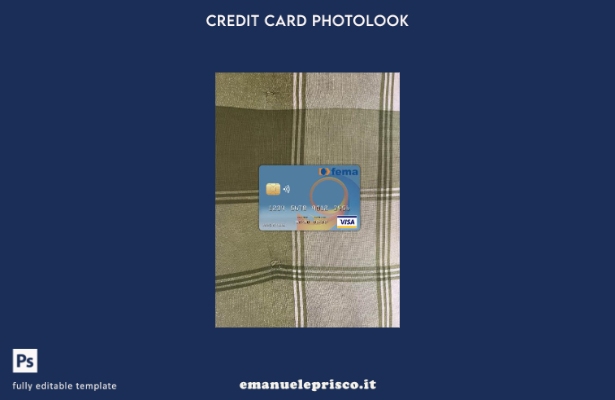 modello frontale photolook della carta visto bancario Benin Fema stile verificat